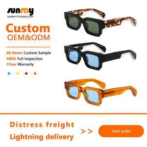 Lunettes de soleil épaisses en acétate pour femmes 2025 Lunettes de soleil rétro pour hommes Lunettes de soleil vintage à la mode ovales polarisées UV - Product Image 2