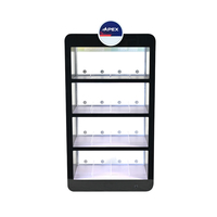 Présentoir à tabac APEX Premium à 4 niveaux, éclairé par LED, poli, écologique, style moderne, comptoir personnalisé pour