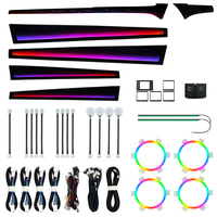 Éclairage d'ambiance dynamique LED TMPRO Auto Car RHD 64 couleurs synchronisé avec la musique pour Toyota Hilux 2015-2024, système d'éclairage intérieur multicolore
