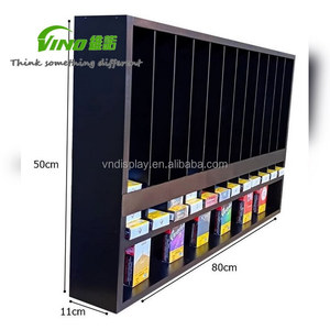 Wholesale Custom <b>Wall</b>‑Mount MDF <b>Display</b> <b>Cabinet</b> Multi‑Compartment Wooden Shelf For Small Boxed Retail Products - Product Image 2