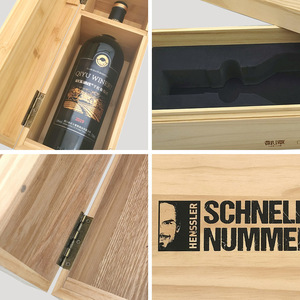 Caja de Vino Rectangular de Madera Maciza de Paulownia, Personalizable con Diseños, Hecha a Mano para Almacenamiento de Bebidas - Product Image 5
