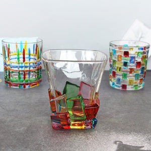 Vasos de Whisky de <span class=keywords><strong>Cristal</strong></span> sin Plomo, Estilo Bohemio, Grabados y Pintados a Mano para Navidad 2024, Base Cuadrada de Fondo Grueso, Capacidad de 260 ml - Product Image 5