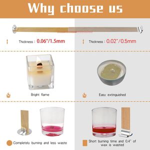 Trend Cherry Wood Crackling Sound Custom Shape Single Layer Modern Style Wooden <b>Wicks</b> Customizable Colors Sizes 16*95mm <b>Candle</b> - Product Image 5