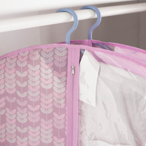Garment Bag Blue Green With Leaf Pattern For Clothing Storage Home Use - Product Image 3