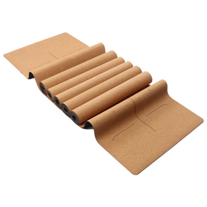 Personnalisé Étiquette Privée D'impression Écologique <span class=keywords><strong>5mm</strong></span> D'épaisseur Organique Naturel Tapis de Yoga En Liège - Product Image 2