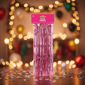 Ghirlanda di Nastro Rosa per Decorazioni da Giardino e Casa, 120 Cm, per Feste al Chiuso, Decorazioni di Compleanno, Nastro in Plastica Riutilizzabile - Product Image 2