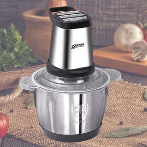 Hachoir Électrique Multifonctionnel en Acier Inoxydable 2L 3L pour Cuisine Domestique, Hachoir à Viande et Trancheuse Automatique Compacte - Product Image 2