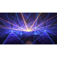 Lampu Laser Lotus, cahaya Laser 40W RGB Multi Warna efek LED untuk panggung & Acara memancarkan lampu hijau merah biru Aluminium 2W