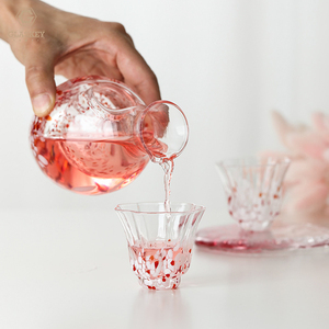 Phong Cách Nhật Bản Đầy Màu Sắc Băng Sake Hộp Quà Tặng Đặt Một Nồi Hai Ly Chì Miễn Phí Pha Lê Rượu Vang Trắng Bộ Thủy Tinh - Product Image 2