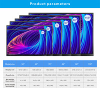 Tableau blanc interactif LCD 4K anti-reflet avec écran tactile 40 points, processeur Intel Core I3/i5/i7 pour l'éducation, la formation et une utilisation multi-environnements