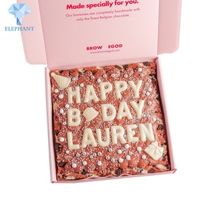 Custom Pink <b>Sweet</b> Festive Candy Goodies Mailer Wedding Cake <b>Boxes</b> for Guest - Product Image 3