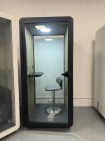 Cabine de travail moderne, système de cabine de bureau modulaire, capsule de réunion insonorisée, cabine de confidentialité pour immeuble de bureaux, bureau à domicile