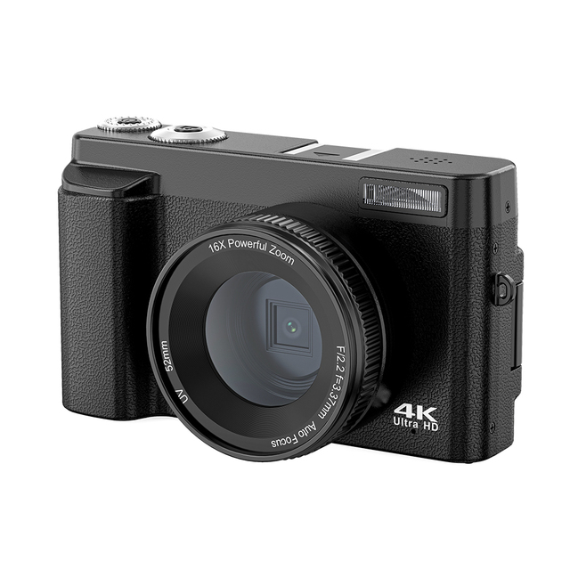 4K Compact Digital Cameras Built in High-power LED Flash for Photography Auto-Focus Vlogging