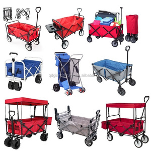 Chariot pliable d'extérieur avec glacière intégrée et porte-gobelets pour la plage - Product Image 6