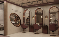 Service de design d'intérieur pour salon de beauté, présentoir à vernis à ongles sur mesure et aménagement de boutique de soins capillaires