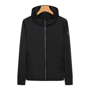OEM ODM Custom Wholesale Summer <strong>Thin</strong> Breathable Lightweight Windproof <strong>Waterproof</strong> Outdoor Softshell Hooded <strong>Jacket</strong> for Men - Product Image 3