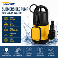 Pompe submersible à faible bruit 550W pour eau propre, débit max. 9500L/H, pompe de drainage solide 5mm pour contrôle des inondations en cave et drainage des eaux de pluie