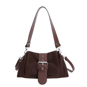 Bolso de hombro estilo Maillard vintage para mujer, bolso de axila estilo Y2K, bolso tote de cuero PU de lujo para mujer - Product Image 5