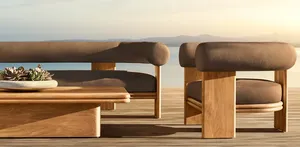 Muebles de Jardín de Teca Indonesia Hechos a Mano, Muebles de Exterior de Lujo para Hotel, Sofá Bondi de Teca Sólida - Product Image 2