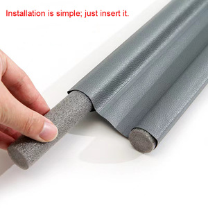 Guarnizione Inferiore per <span class=keywords><strong>Porta</strong></span>, Fermaporte Antipolvere e Insonorizzante, Strisce in Schiuma Biadesive per Porte - Product Image 3