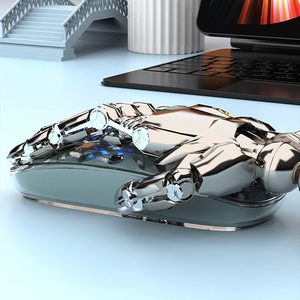 2025 Chuột chơi game không dây chế độ kép xunfox xyh55 2.4G + BT vỏ trong suốt 1000-1600 DPI, 6 nút, 400mAh có thể sạc lại - Product Image 4