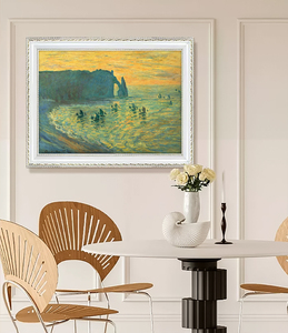 لوحة زيتية عصرية بأسلوب الآرت ديكو على قماش للتعليق على الحائط مع إطار أسود - Product Image 5