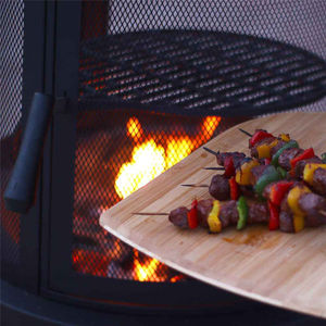 Ur-Health Stufa Rotonda da Esterno con Camino per Barbecue <span class=keywords><strong>e</strong></span> Riscaldamento, per Carbone <span class=keywords><strong>e</strong></span> Legna - Product Image 3