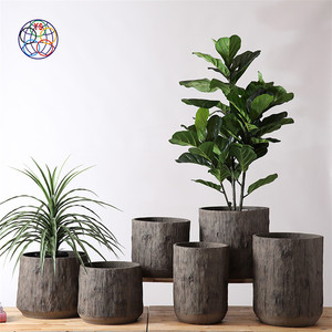 Superficie de patrón de madera realista para interiores y exteriores, macetas de <span class=keywords><strong>cemento</strong></span> grandes, moldes de decoración para jardín y hogar para jardineras de hormigón - Product Image 1