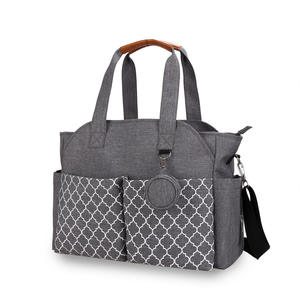 Handheld Schulter Mama Tasche Luxus geometrisch bedruckte Schnuller Tasche für Mama und Baby für Reisen im Freien - Product Image 1