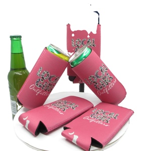 Custom Sublimation Slim 12oz Neoprene Cooler Bag Collapsible Blank Beer Can Kuzzies with Custom Printed Logo - Product Image 1