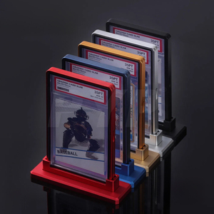 Giao dịch thẻ slab chủ từ kim loại đứng cho TCG BGS phân loại thẻ trường hợp hiển thị và bộ sưu tập hiển thị đứng - Product Image 3