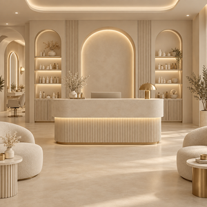 Diseño de Interiores de Salón de Belleza Estilo Crema, Solución Integral Personalizada para Salón de Spa, Uñas y Cabello - Product Image 2