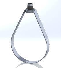 Kẹp thép mạ kẽm có lớp lót cao su, có thể điều chỉnh, dùng để treo, nối, nâng đỡ, dạng vòng, kích thước inch - Product Image 5