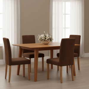 Sedie da Pranzo in Finta Pelle Marrone, Design Standard in Legno Robusto, Arredamento Moderno per la Casa - Product Image 2