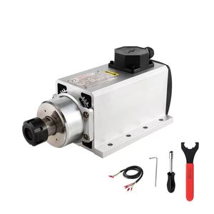 มอเตอร์แกนหมุนแบบสายพานสี่เหลี่ยม Zhong Hua Jiang 4KW ER25 ระบายความร้อนด้วยอากาศ 220V/380V 18000RPM สำหรับเครื่องแกะสลัก CNC Router - Product Image 1