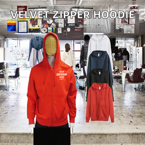 New Design Embroidered Stand Casual Zipper-Up <b>Fleece</b> Hoodies Men Custom Heavyweight <b>Black</b> Solid Pocket Unisex Winter - Product Image 2