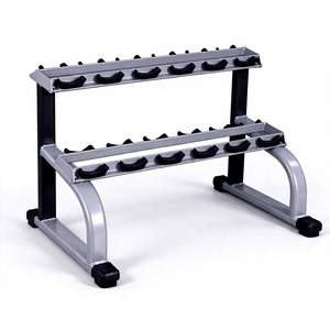 Support de rangement pour haltères à double niveau en acier robuste, pour salle de sport commerciale - Product Image 1