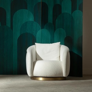 Canapé rotatif <span class=keywords><strong>français</strong></span> moderne rétro en tissu couleur crème nordique pour salon chambre appartement hôtel - Product Image 4