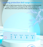 Multiprise intelligente universelle LangYeao WiFi/ZIGBEE Tuya avec protection contre les surtensions, 4 prises, surveillance de la consommation, compatible avec Alexa/Google Home