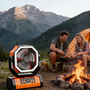 Quiet Fan High Speed FanOffice Desk Fan Camping Fan with Brushless Motor Remote Control LED <b>Light</b> for Outdoor Tent Picnic - Product Image 6