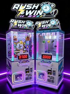 Machine de jeu distributrice de peluches à monnayeur, avec <span class=keywords><strong>minuteur</strong></span> de défi 'Stop Time 7s', figurine, en métal, plastique et acrylique, version anglaise, pour intérieur - Product Image 1