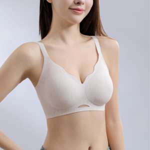 Soutiens-gorge 3/4 sans armatures, push-up, en tissu modal antibactérien, teinture sans produits chimiques, confortables, de couleur claire, respirants pour l'été - Product Image 4