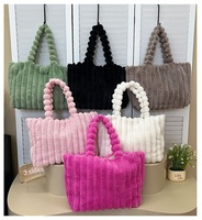 Sac à bandoulière multifonctionnel tendance pour femmes, sac à main confortable en peluche pour le bureau et l'usage quotidien