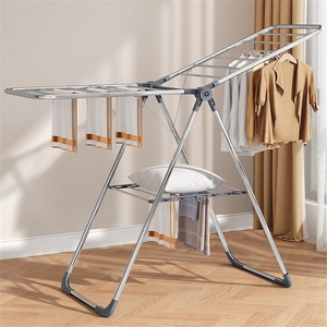 Household Iron Round Floor-to-ceiling Drying <b>Racks</b> Balcony Installation-free Multifunctional Adjustable Modern - Product Image 1