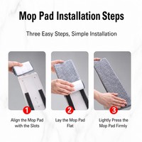 Serpillère plate pour nettoyage humide et sec en une seule passe, nettoyage des sols sans effort et mains libres pour la maison