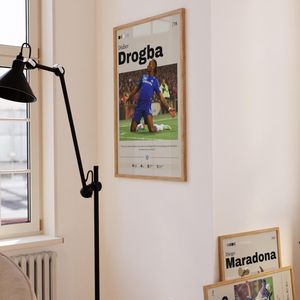 SQ Dier drogba โปสเตอร์ศิลปะพิมพ์ลายตำนานฟุตบอลภาพวาดผ้าใบ - Product Image 3