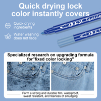 Stylo de réparation de couleur pour denim professionnel - Stylo de restauration de couleur pour jeans, réparation rapide pour les jeans et vestes délavés