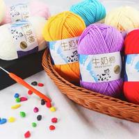 Kit de Fil de Coton Lait Bébé pour Tricot et Crochet – Poids Worsted 5 Brins pour Écharpes, Couvertures, Projets d'Artisanat DIY