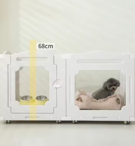 Hot bán Pet playpen cho chó & động vật nhỏ thỏ vuông trong nhà/ngoài trời di chuyển lồng nhựa với nút đóng cửa - Product Image 6