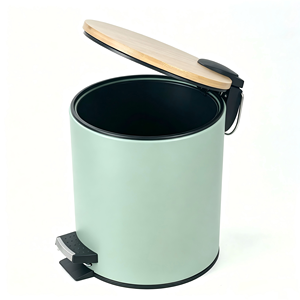 <span class=keywords><strong>Poubelle</strong></span> à pédale de 3 <span class=keywords><strong>litres</strong></span> en gros avec couvercle en bambou, <span class=keywords><strong>poubelle</strong></span> domestique, <span class=keywords><strong>poubelle</strong></span> à déchets, seau à ordures en acier inoxydable à fermeture douce - Product Image 5